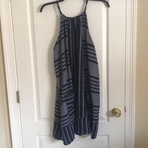 Old Navy Navy & White Mixed Print Dress